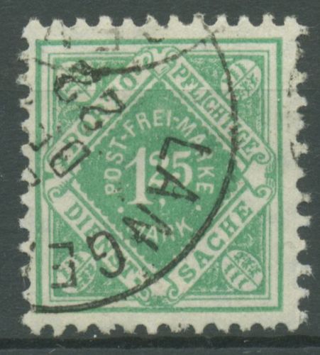 Württemberg Dienstmarken 1921 Ziffer in Raute 156 gestempelt