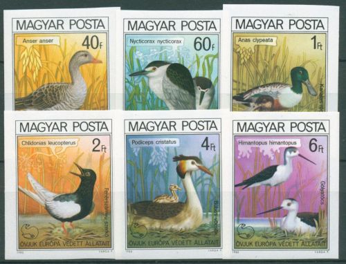 Ungarn 1980 Naturschutz Tiere Vögel Enten 3451/56 B postfrisch geschnitten