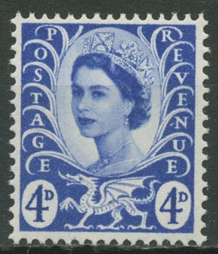 Großbritannien-Wales 1966 Königin Elisabeth II. 4 x postfrisch
