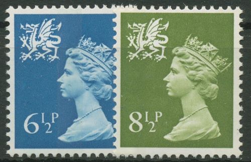 Großbritannien-Wales 1976 Königin Elisabeth II. 21/22 postfrisch