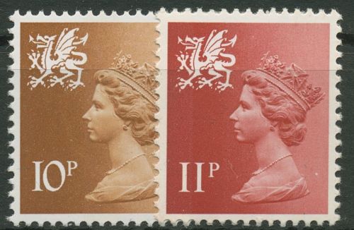 Großbritannien-Wales 1976 Königin Elisabeth II. 23/24 postfrisch