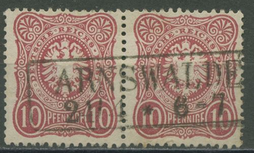 Deutsches Reich 1875 PFENNIGE 33 a waag. Paar Stempel PR K2 ARNSWALDE geprüft