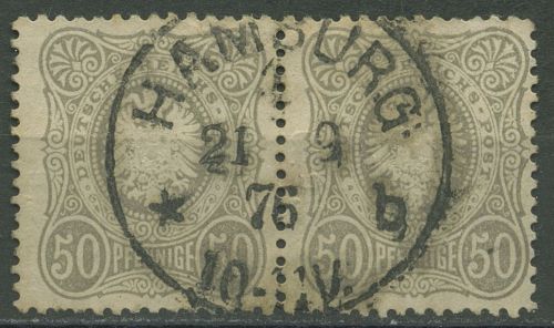 Deutsches Reich 1875 PFENNIGE 36 a/36 CE a waag. Paar gestempelt geprüft