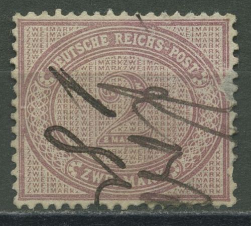 Deutsches Reich 1875 Ziffer im Oval 37 b mit Federzugentwertung geprüft, Mängel