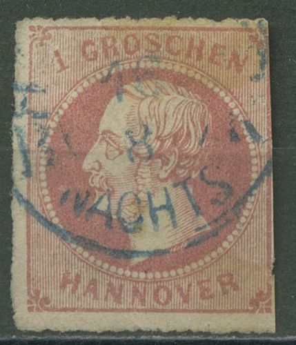 Hannover 1864 König Georg V. 1 Gr, 23 y gestempelt, Mängel