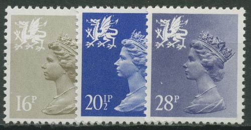 Großbritannien-Wales 1983 Königin Elisabeth II. 39/41 A postfrisch