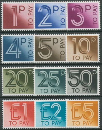 Großbritannien 1982 Portomarken Ziffern P 89/00 postfrisch