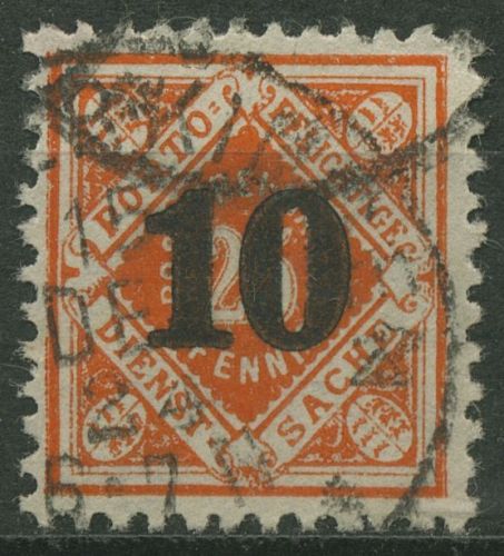 Württemberg Dienstmarken 1923 mit Aufdruck 186 gestempelt