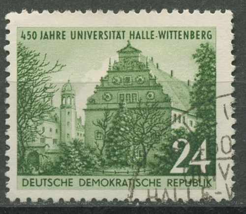 DDR 1952 450 J. UNI Halle-Wittenberg X II Wasserzeichen 318 X II Massenstempel