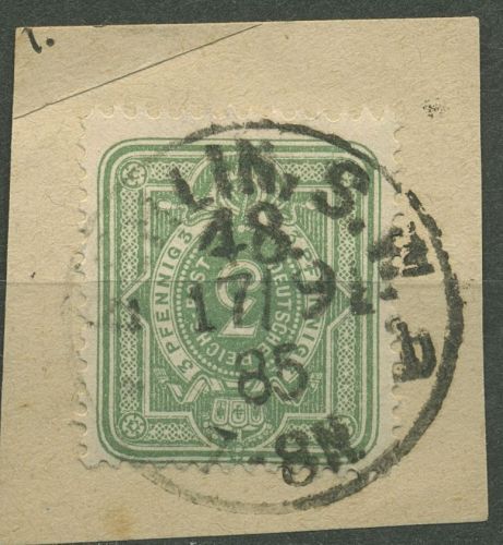 Deutsches Reich 1880 PFENNIG 39 a gestempelt geprüft, Briefstück