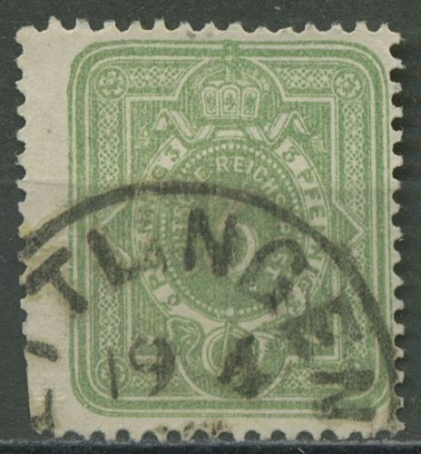 Deutsches Reich 1880 PFENNIG breite Marke 39 B b gestempelt geprüft, Zahnfehler