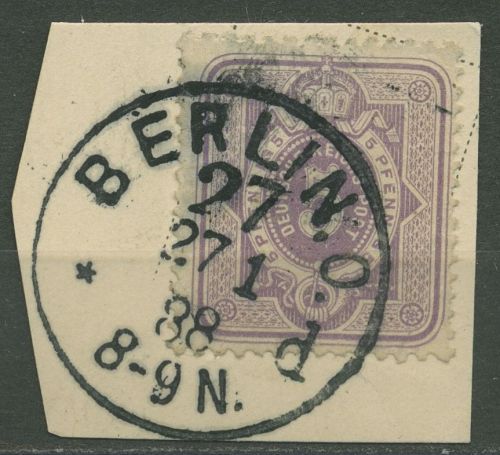 Dt. Reich 1880 PFENNIG Spätauflage 40 II gestempelt geprüft, Briefstück