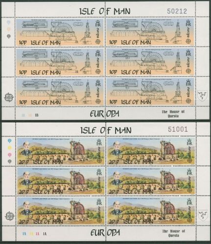 Isle of Man 1983 Europa CEPT Große Werke 240/41 ZD Bogen postfrisch (C90661)