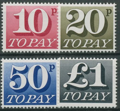 Großbritannien 1970 Portomarken Ziffern P 76/79 postfrisch