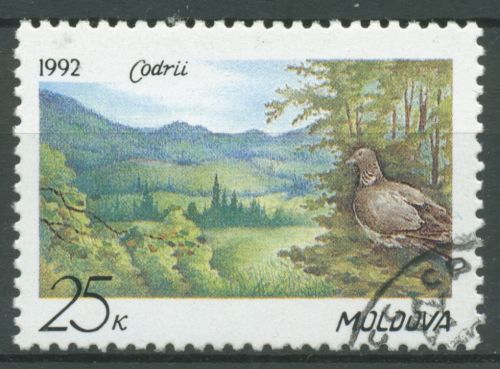 Moldawien 1992 Naturschutz Wald Taube 4 gestempelt