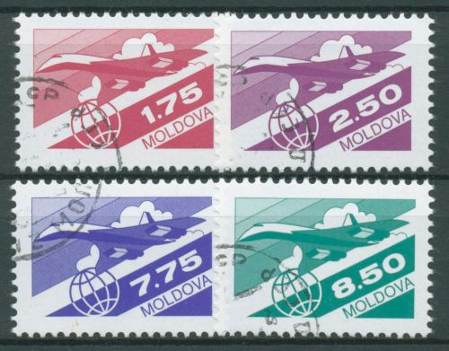 Moldawien 1992 Flugpostmarken Flugzeug Tupolew 10/13 gestempelt
