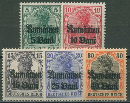 Militärverwaltung in Rumänien 1918 Germania mit Aufdruck 8/12 postfrisch
