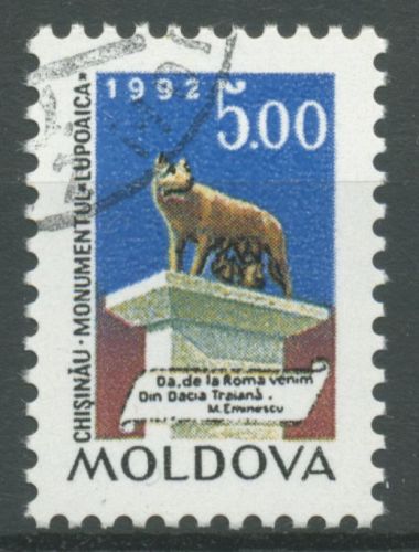 Moldawien 1992 Denkmal Remus und Romulus Chisinau 21 gestempelt