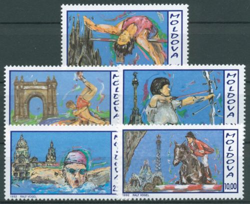 Moldawien 1992 Olympische Sommerspiele Barcelona 26/30 postfrisch
