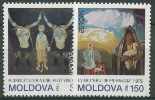 Moldawien 1993 Europa CEPT Zeitgenössische Kunst 94/95 postfrisch