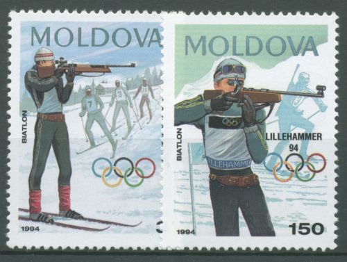 Moldawien 1994 Olympische Winterspiele Lillehammer 96/97 postfrisch