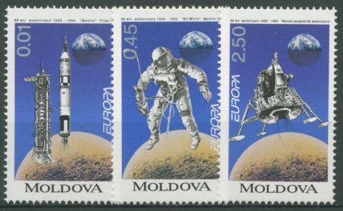 Moldawien 1994 Europa CEPT Entdeckungen Erfindungen, Weltraum 106/08 postfrisch