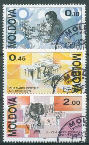 Moldawien 1994 Tag der Briefmarke 118/20 gestempelt