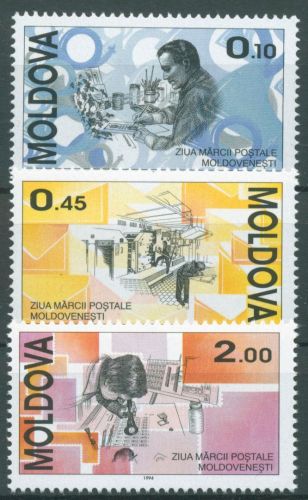 Moldawien 1994 Tag der Briefmarke 118/20 postfrisch