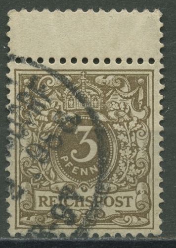 Deutsches Reich 1889 Krone/Adler mit anhägendem ZS 45 b gestempelt geprüft
