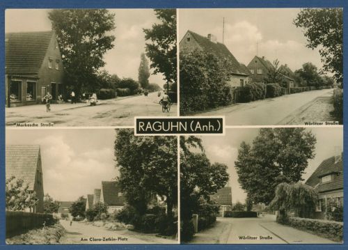 Raguhn Anhalt Wörlitzer Str. Clara-Zetkin-Platz, gelaufen 1968 (AK5279)
