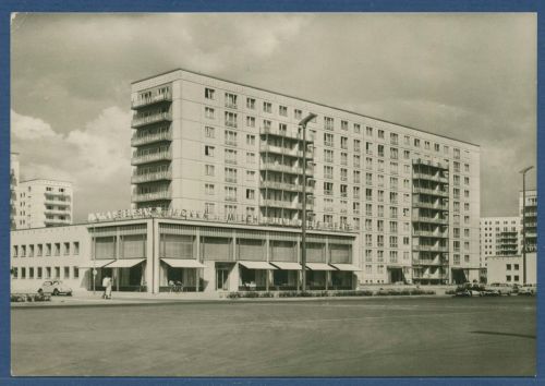 Berlin Karl-Marx-Allee Mokka-Milch-Eis-Bar, gelaufen 1964 (AK5252)