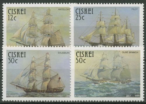 Ciskei 1985 Truppenschiffe Segelschiffe 83/86 postfrisch
