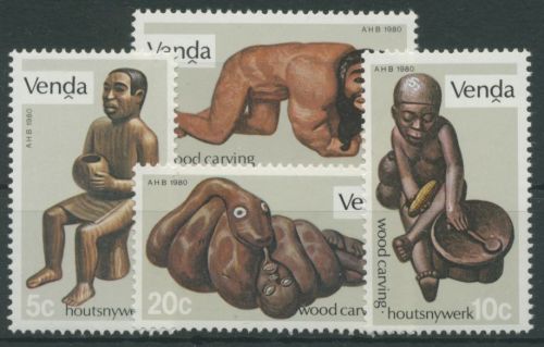 Venda 1980 Volkskunst Holzschnitzereien 22/25 postfrisch