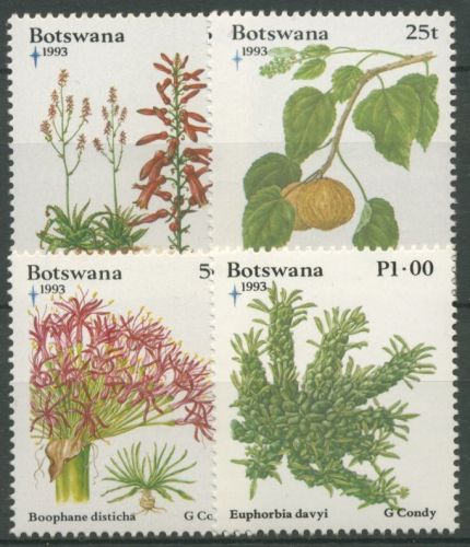 Botswana 1993 Weihnachten Heilpflanzen 557/60 postfrisch