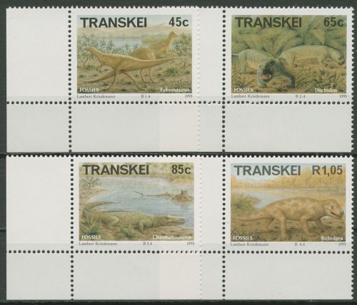 Transkei 1993 Prähistorische Tiere Dinosaurier 303/06 Ecken postfrisch