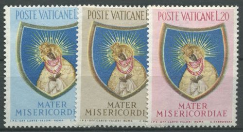 Vatikan 1954 Marianisches Jahr 227/29 postfrisch, Rückseite Mängel