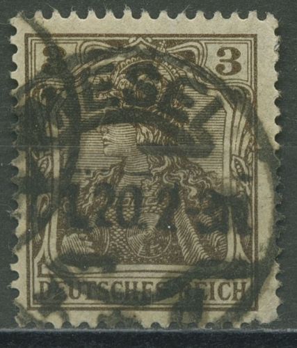 Dt. Reich 1915/19 Germania Kriegsdruck 84 II b gestempelt geprüft, kl. Fehler