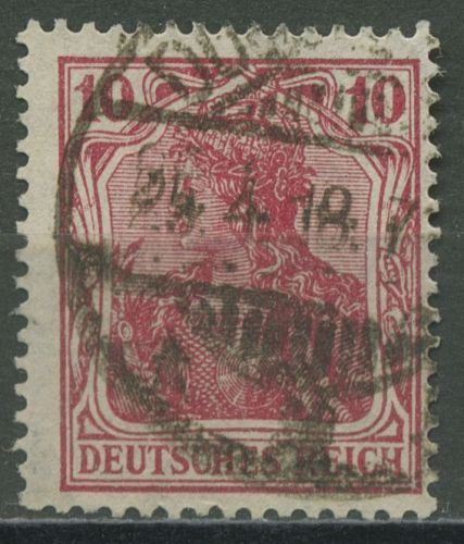 Deutsches Reich 1915/19 Germania Kriegsdruck 86 II d gestempelt geprüft