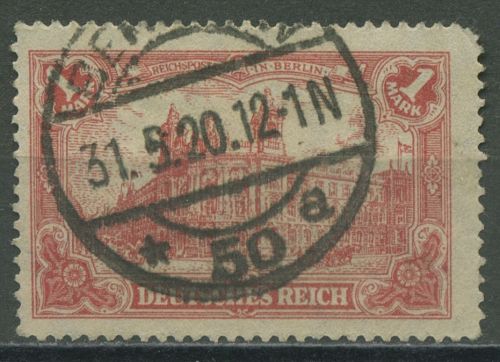 Deutsches Reich 1920 Reichspostamt Berlin A 113 b gestempelt geprüft, Zahnfehler