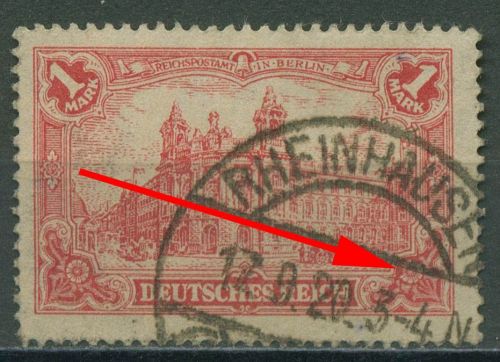 Deutsches Reich 1920 Reichspostamt Plattenfehler A113 III gestempelt geprüft