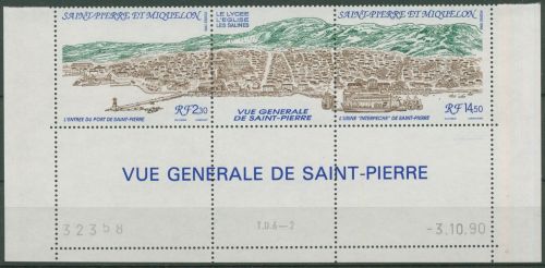 Saint-Pierre et Miquelon 1990 Stadt Saint Pierre 602/03 ZD postfrisch (C42156)