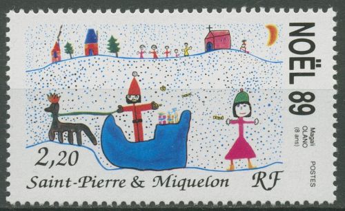 Saint-Pierre et Miquelon 1989 Weihnachten Gemälde 585 postfrisch