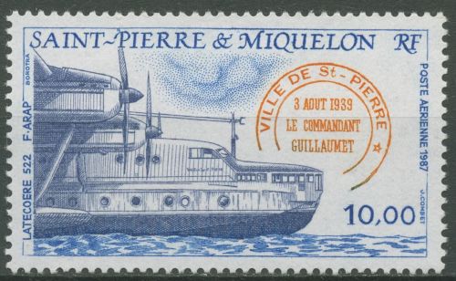 Saint-Pierre et Miquelon 1987 Flugboot 549 postfrisch