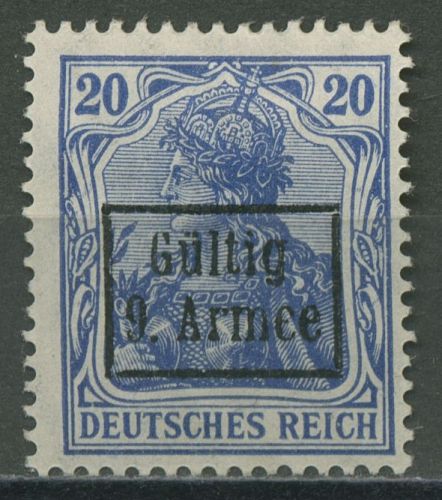 Militärverwaltung in Rumänien 1918 Etappengebiet der 9. Armee 3 II mit Falz