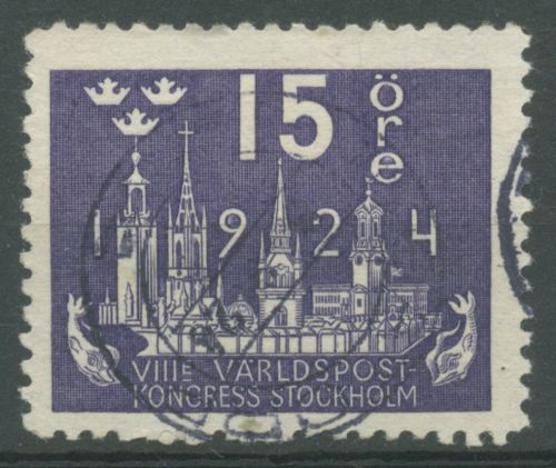 Schweden 1924 Weltpostkongress Stockholm Kirchtürme 146 gestempelt