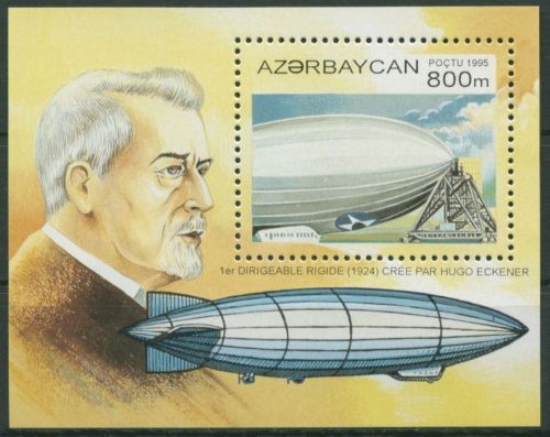 Aserbaidschan 1995 Luftfahrt Luftschiff LZ 126 Block 14 postfrisch (C30257)