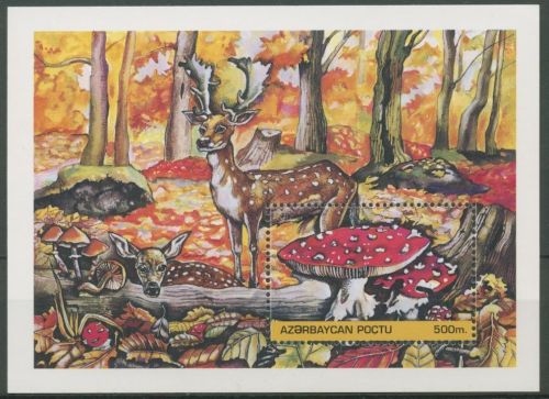 Aserbaidschan 1995 Pilze Fliegenpilz Block 15 postfrisch (C12720)