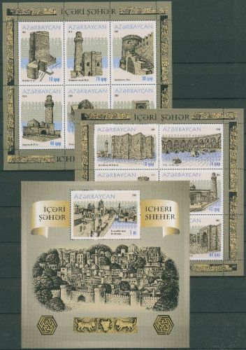 Aserbaidschan 2010 Stadansichten Baku Block 93/95 postfrisch (C65316)