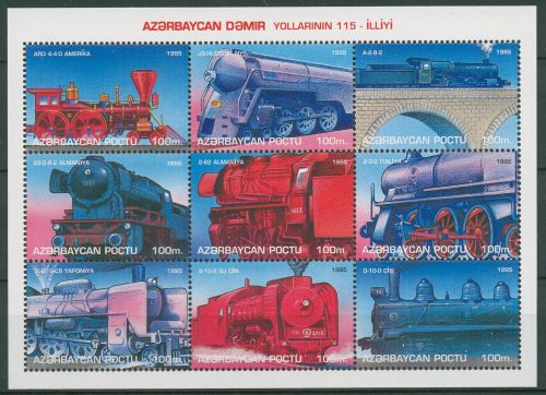 Aserbaidschan 1996 Eisenbahn Lokomotiven 277/85 K postfrisch (C65322)