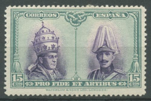 Spanien 1928 Ausgrabungen in Rom Papst Pius XI., König Alfons XIII. 382 mit Falz